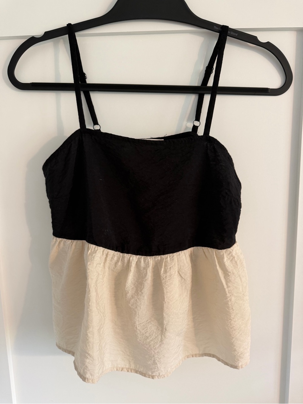 Loft Black & Cream Two-Tone Spaghetti Strap Top